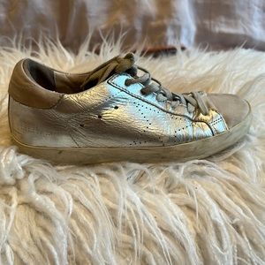 Golden Goose silver sneakers size 5.5